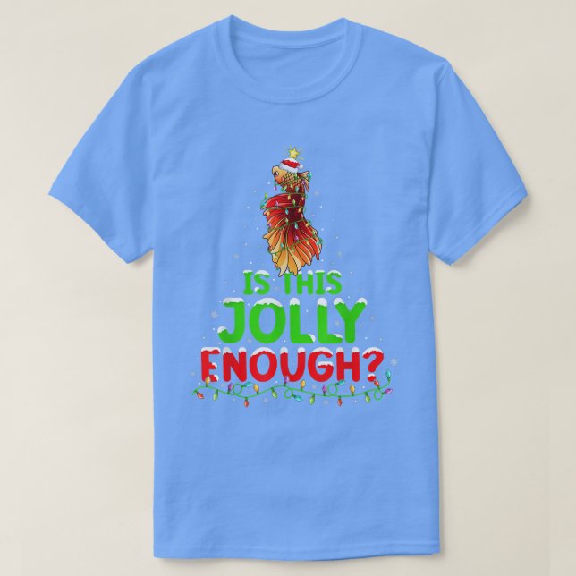T-shirt L'Éclairage De Noël Est Ce Jolly Assez Betta Fish  (Design devant)