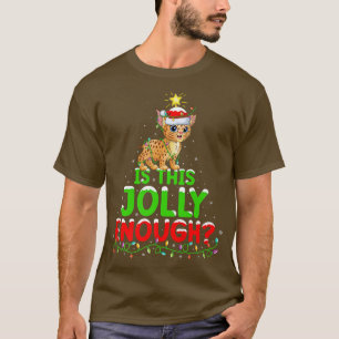 T-shirt L'Éclairage De Noël Est Ce Jolly Assez Bobcat Chri