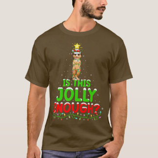 T-shirt L'Éclairage De Noël Est Ce Jolly Assez Meerkat Noë