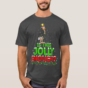 T-shirt L'Éclairage De Noël Est Ce Jolly Assez Ostrich Chr