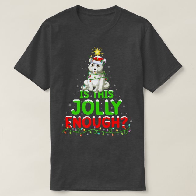 T-shirt L'Éclairage De Noël Est Ce Jolly Assez Ours Polair (Design devant)