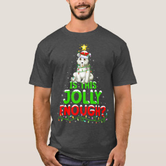 T-shirt L'Éclairage De Noël Est Ce Jolly Assez Ours Polair