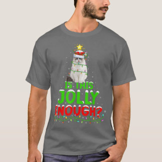 T-shirt L'Éclairage De Noël Est Ce Jolly Assez Ragdoll Noë
