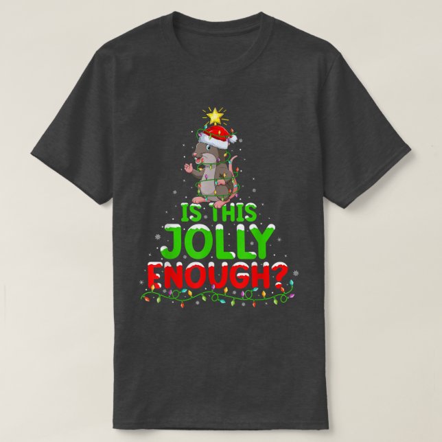 T-shirt L'Éclairage De Noël Est Ce Jolly Assez Rat Noël T (Design devant)