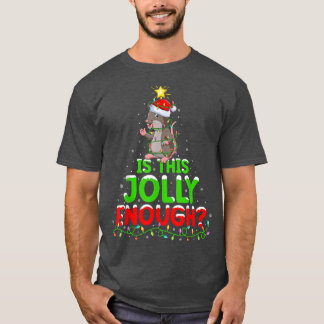 T-shirt L'Éclairage De Noël Est Ce Jolly Assez Rat Noël T