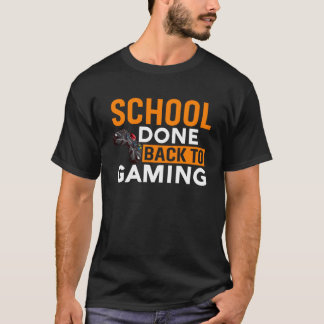 T-shirt L'École A Repris Les Jeux Vidéo De Jeu