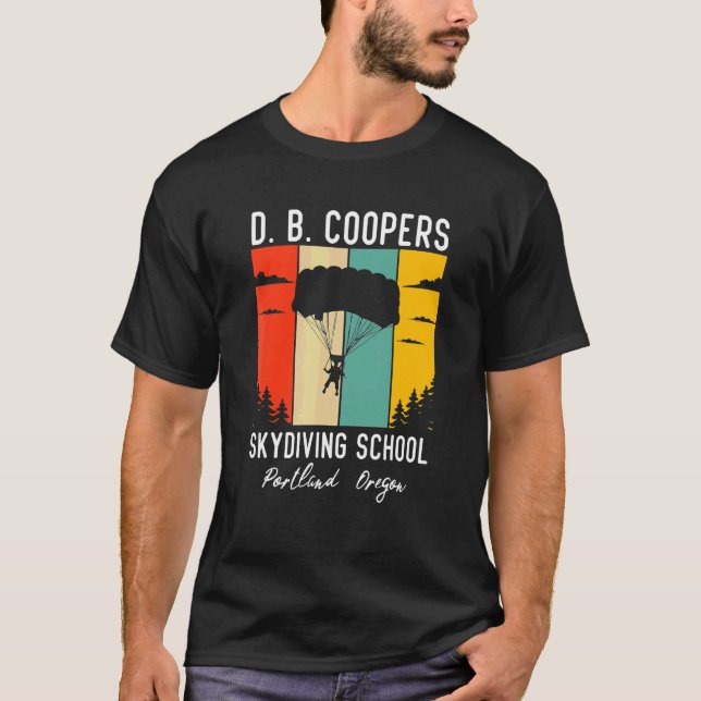 T-shirt L'école de parachutisme de D B Coopers (Devant)