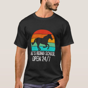 T-shirt L'école d'équitation de papa ouverte 247 Papa chev