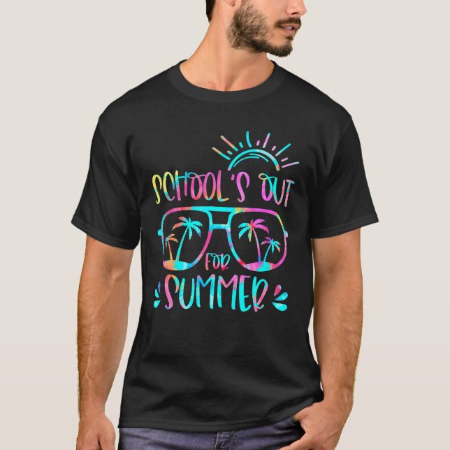 T-shirt L'école est dehors pour vacances d'été Enseignant  (Devant)