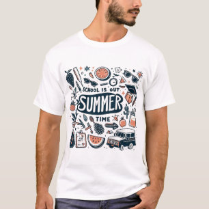 T-shirt L'école est finie - Amusements des vacances d'été