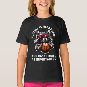T-shirt L'école est importante, le basket-ball est encore