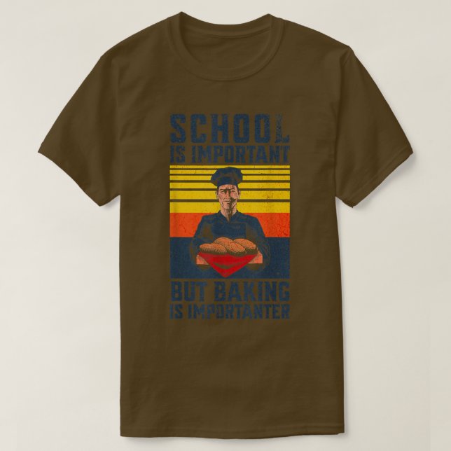 T-shirt L'École Est Importante, Mais La Cuisson Est Import (Design devant)