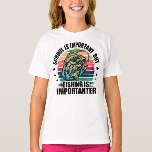 T-shirt L'École Est Importante, Mais La Pêche Est Importan