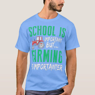 T-shirt L'école est importante, mais l'agriculture est imp