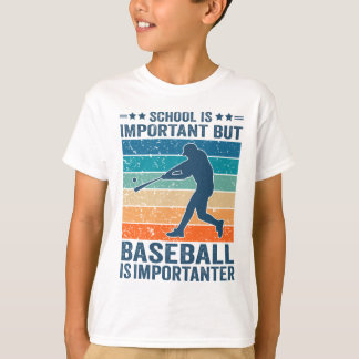T-shirt L'École Est Importante, Mais Le Baseball Est Impor