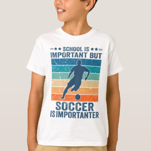 T-shirt L'École Est Importante, Mais Le Football Est Impor