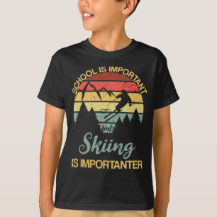 T-shirt L'École Est Importante Mais Le Ski Est Important