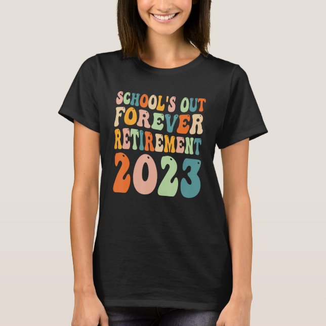 T-shirt L'école pour femmes est épuisée Enseignant retrait (Devant)