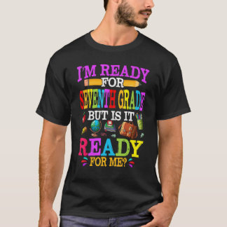 T-shirt L'École Prêt Pour La Septième Année Est-Il Prêt Po