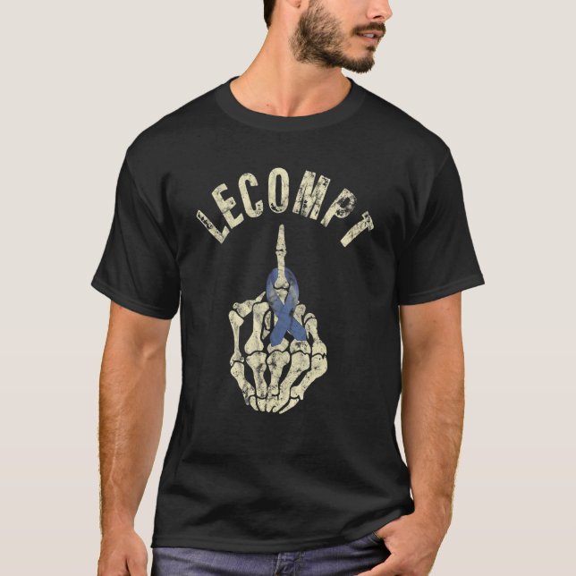 T-shirt Lecomme Ruban Squelette Os main (Devant)