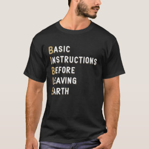 T-shirt Leçon biblique Instructions de base avant de quitt