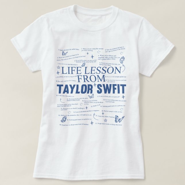 T-shirt Leçon de vie de taylor swfit 2 11-4 (Design devant)