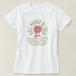T-shirt Leçon pour les femmes de la Bible Lydia Christian