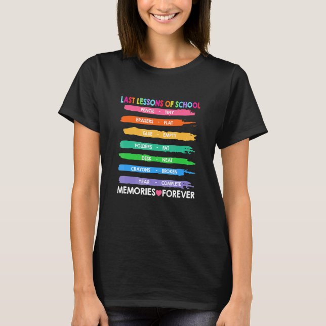 T-shirt Leçons dernières Du Crayon Scolaire Effaceurs Minu (Devant)