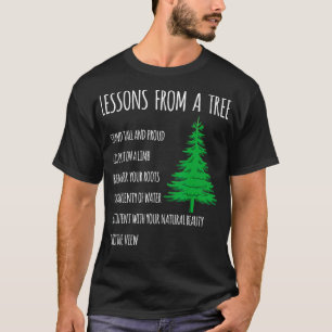 T-shirt Leçons Drôle De L'Arbre Inspirationnel Motivationn