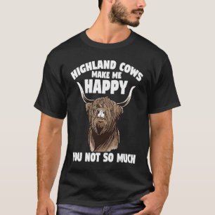 T-shirt L'Écosse Ferme Vaches Highland Me Rendent Heureux