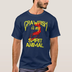 T-shirt L'écrevisse drôle est mon esprit Louisiane anima