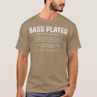 T-shirt Lecteur basse Définition Funny Basse Guitare Basse