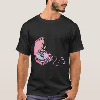 T-shirt Lecteur CD portable rose succès du classement