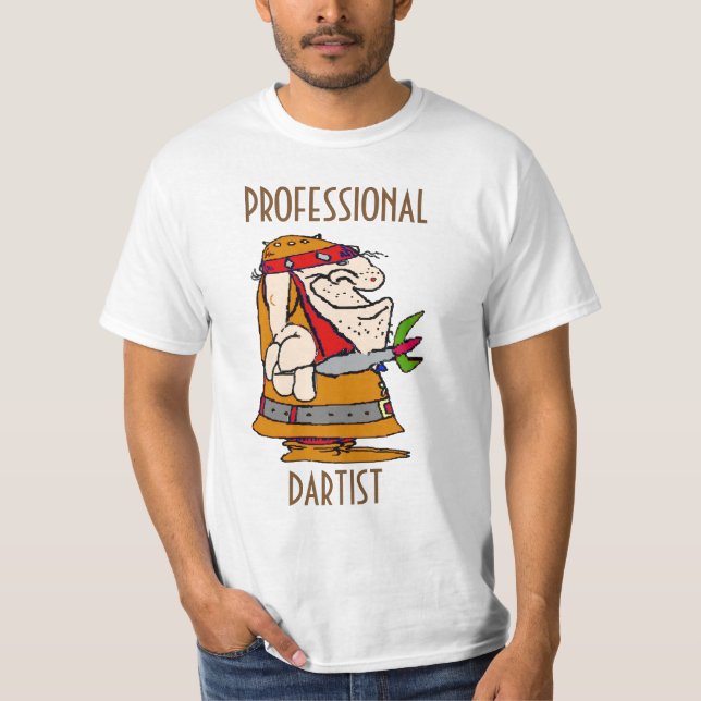 T-shirt Lecteur Dart professionnel, modifier du texte (Devant)
