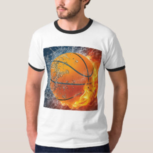 T-shirt Lecteur de ballon de basket flamboyant