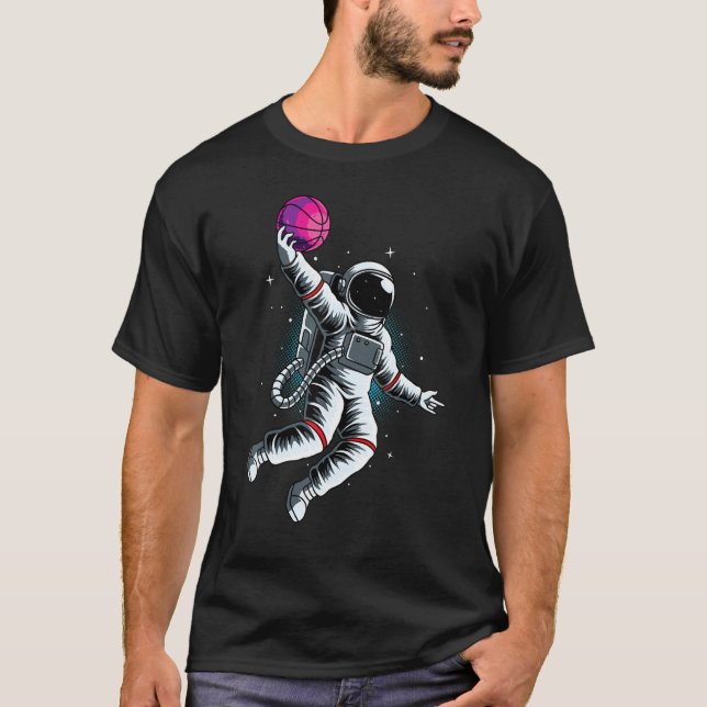 T-shirt Lecteur de basketball de Dunking Retro disposition (Devant)