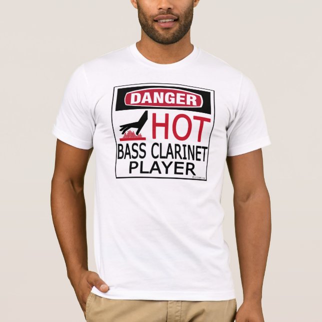 T-shirt Lecteur de basse chaude Clarinet (Devant)