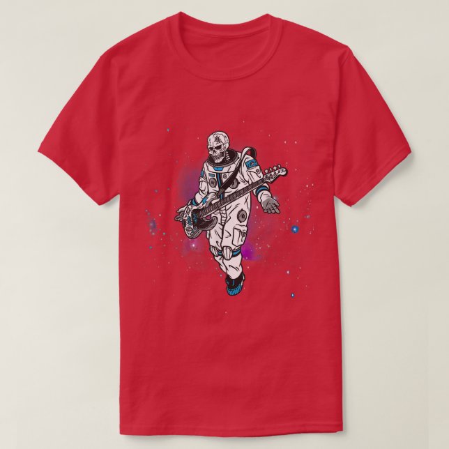 T-shirt Lecteur de basse Skeleton  (Design devant)
