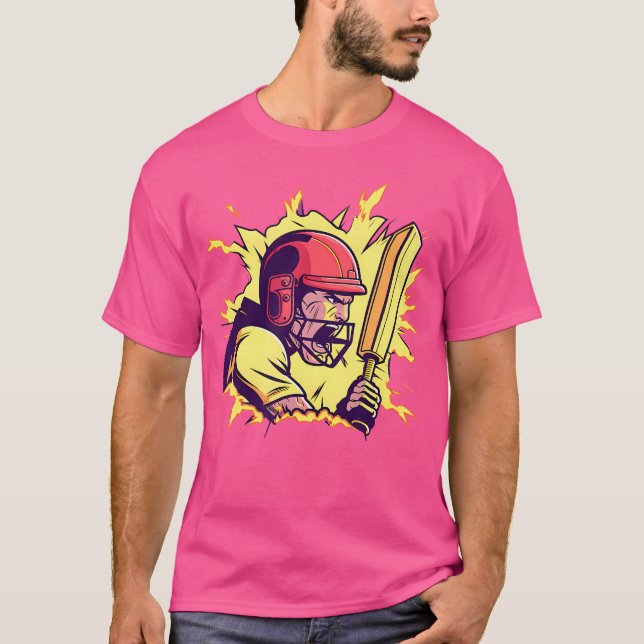 T-shirt Lecteur de cricket Logo de cricket (Devant)