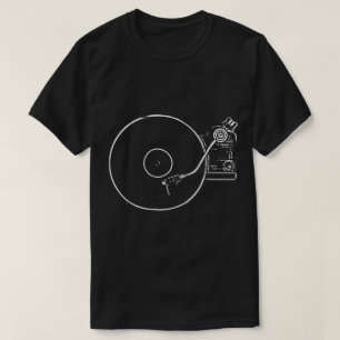 T-shirt Lecteur de disques vinyle minimaliste Art
