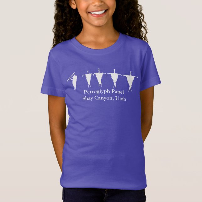 T-Shirt Lecteur de flute et panneau Petroglyphe de caravan (Devant)