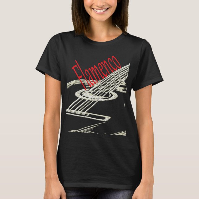 T-shirt Lecteur de guitare acoustique flamenco Premium (Devant)