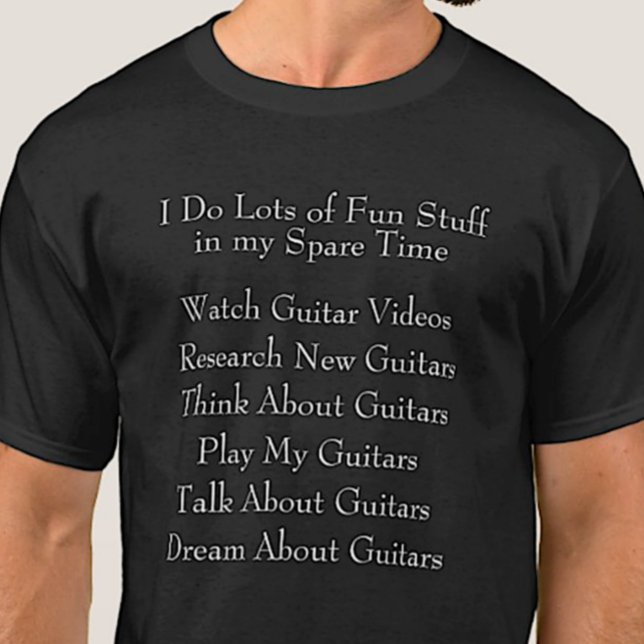 T-shirt Lecteur de guitare - Ce que je fais en temps libre (Créateur téléchargé)