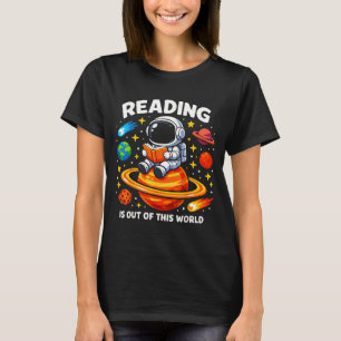 T-shirt Lecteur de livres drôles hors de l'espace mondial