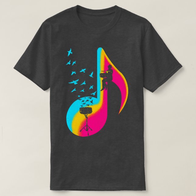 T-shirt Lecteur de musique Snare Drum (Design devant)