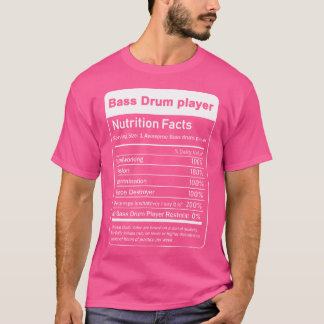 T-shirt Lecteur de tambour basse Nutrition Faits nutrition