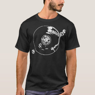 T-shirt Lecteur DJ de disque vinyle vintage Jockey Retro