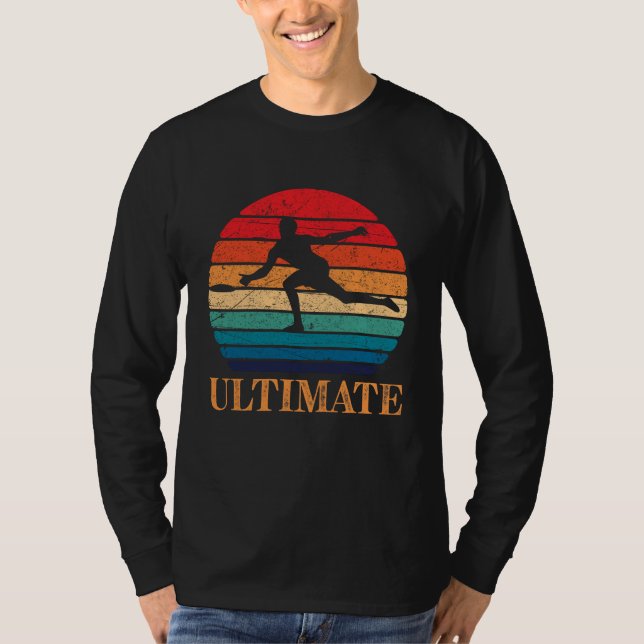 T-shirt Lecteur Frisbee Retro Ultimate Lecteur Flying Disk (Devant)