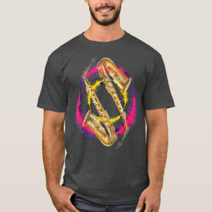 T-shirt Lecteur saxophone Louveur de musique de jazz