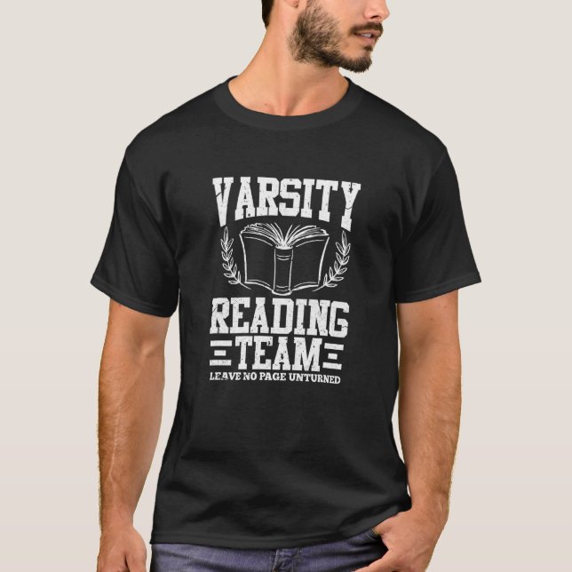 T-shirt Lecteur Varsity Lecture Team Ne Laisser Aucune Pag (Devant)